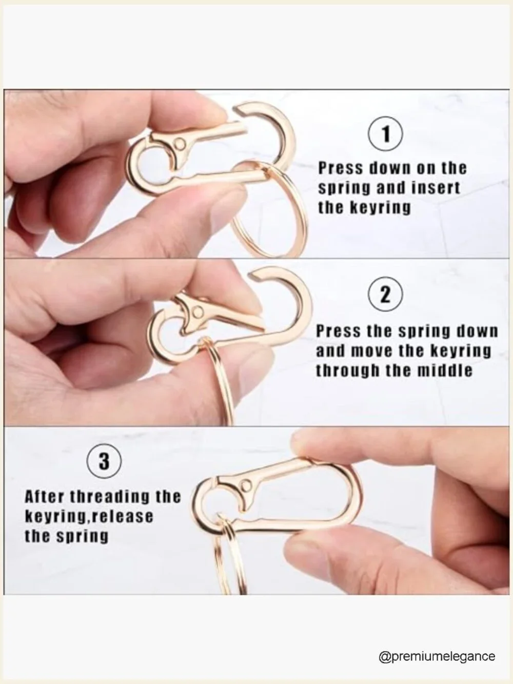 Metal Keychain Clip Ring Holder Organizer for Keys